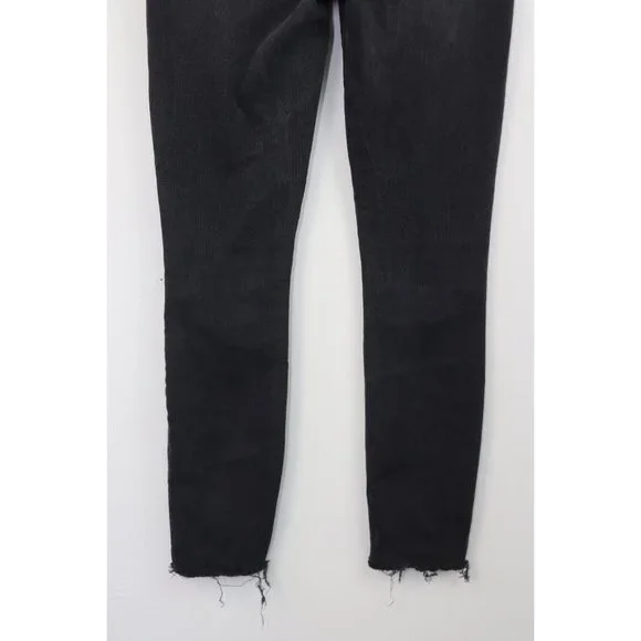 Mother High Waisted Looker Ankle Fray Skinny Jeans Lighting Up Lanterns Grey 24 - Picture 11 of 11